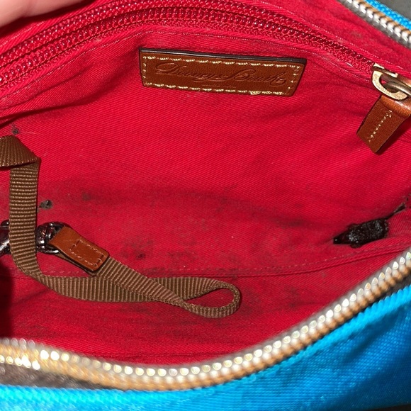 Dooney & Bourke Cobalt Blue Nylon and Leather Perfect Shoulder Bag Length - Picture 6 of 6